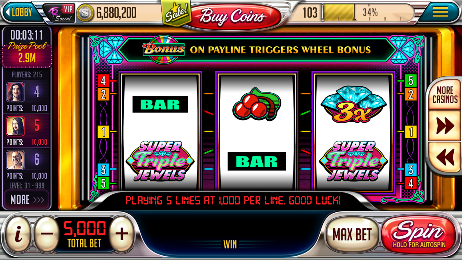 Slot words game